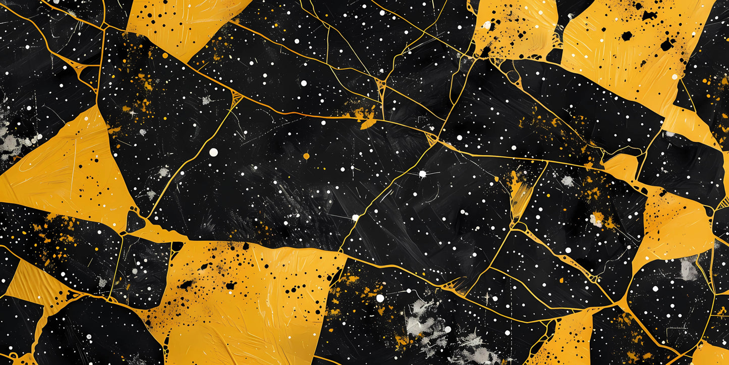 Papel pintado amarillo negro