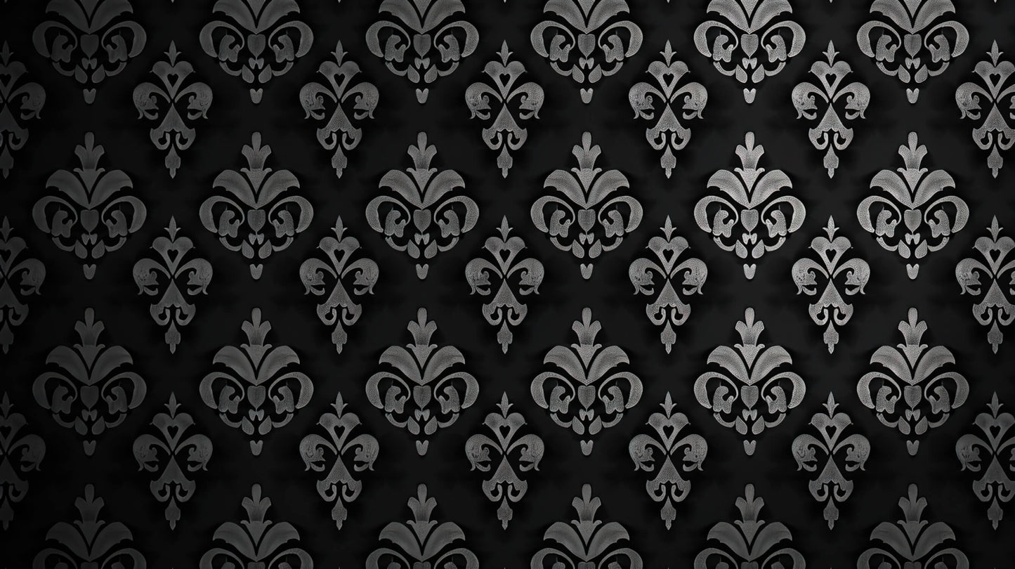 Papel pintado negro y plateado