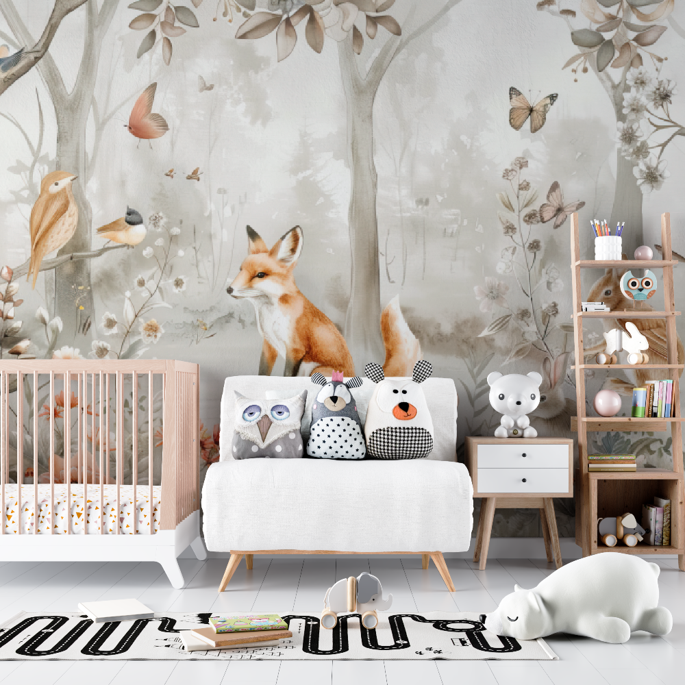 Papel pintado bebé Animales unisex - bebé unisex