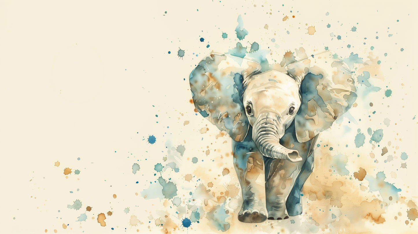 Papel Pintado de elefante bebé