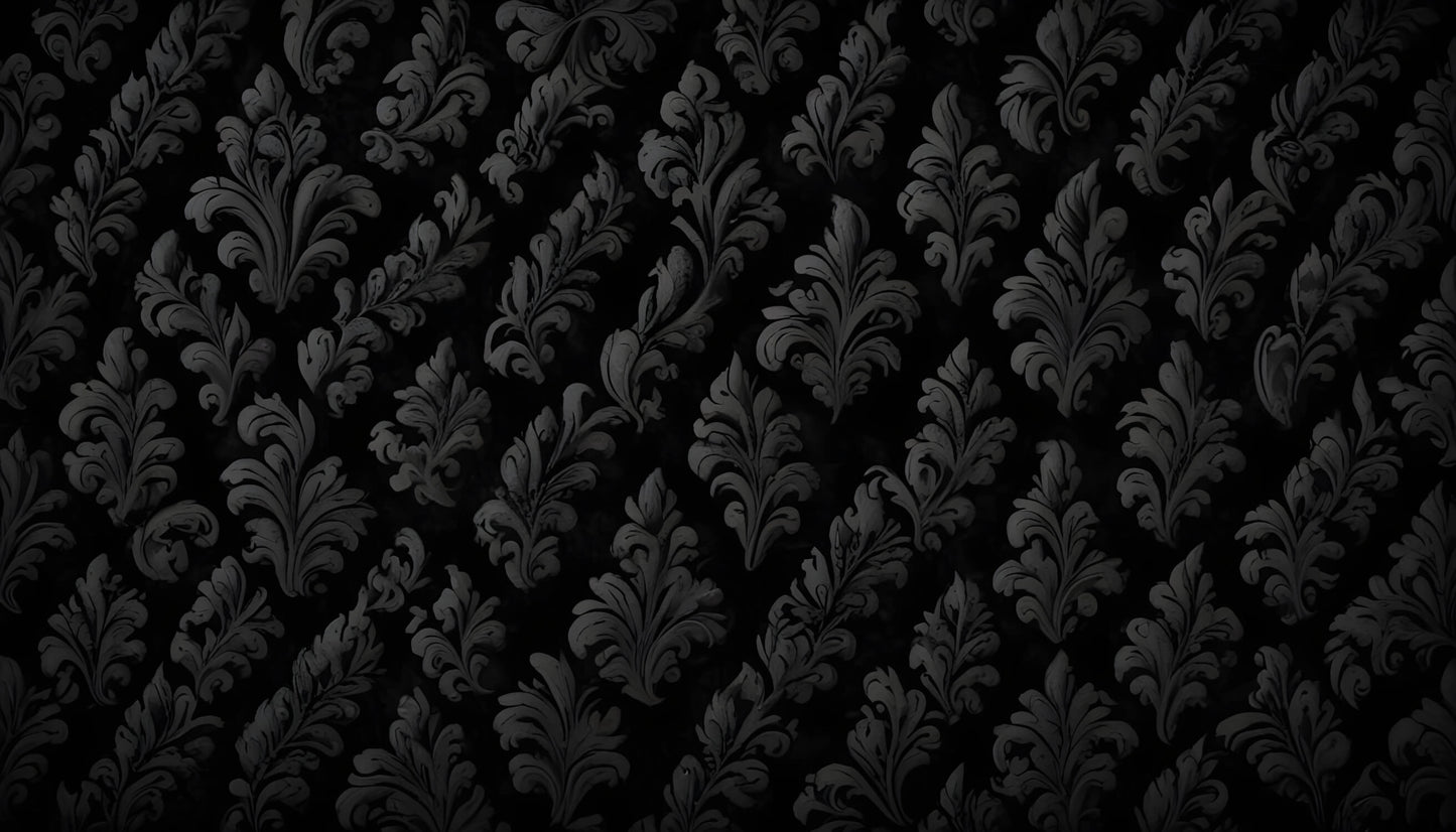 Papel pintado damasco negro