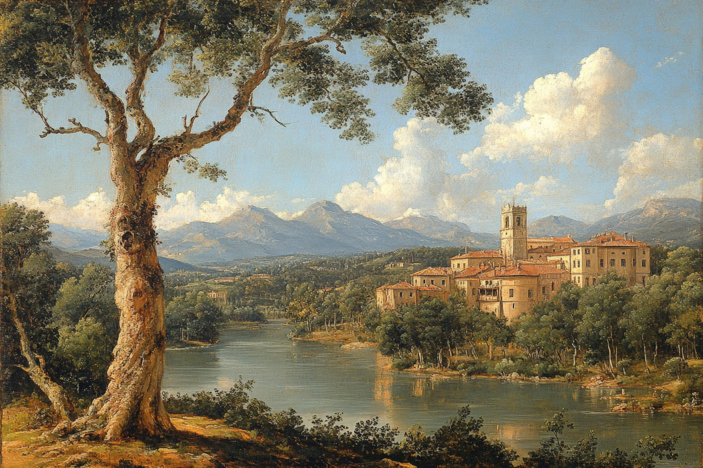 Papel pintado panorámico de paisaje italiano