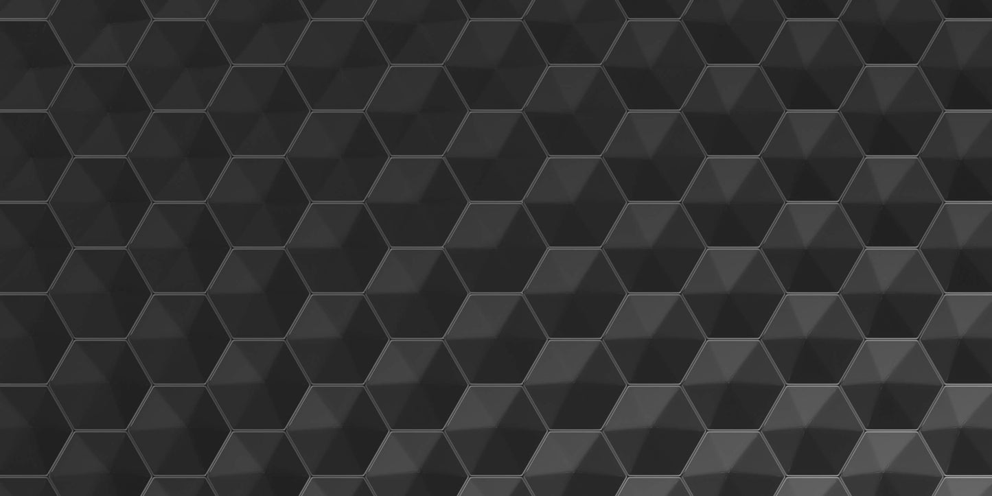 Papel pintado hexagonal negro