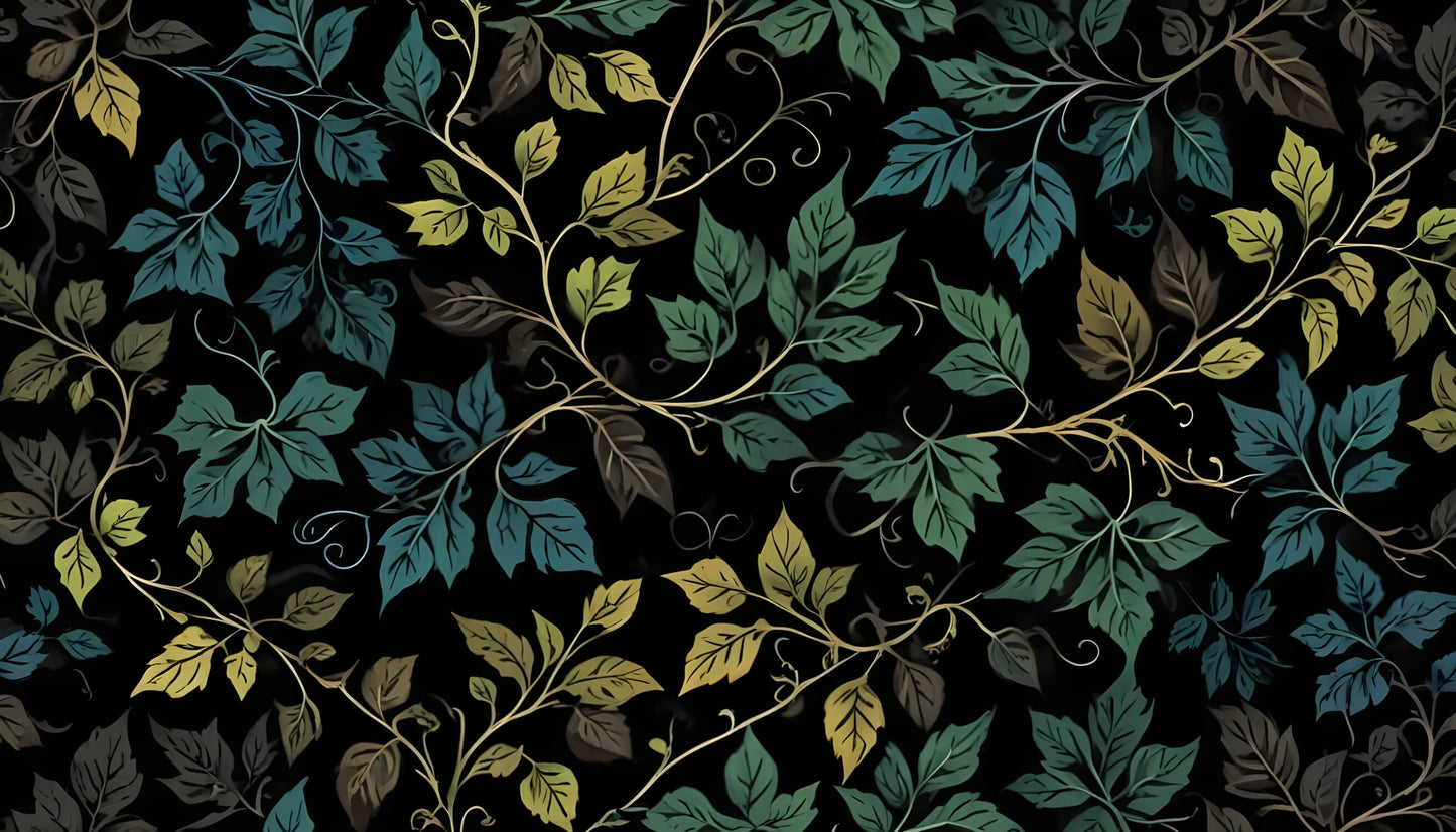 Papel pintado verde y negro