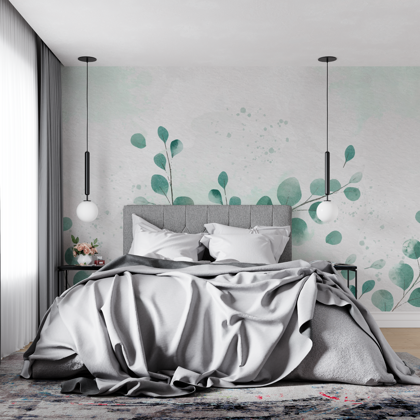 Papel pintado Eucalipto Verde - 4murs