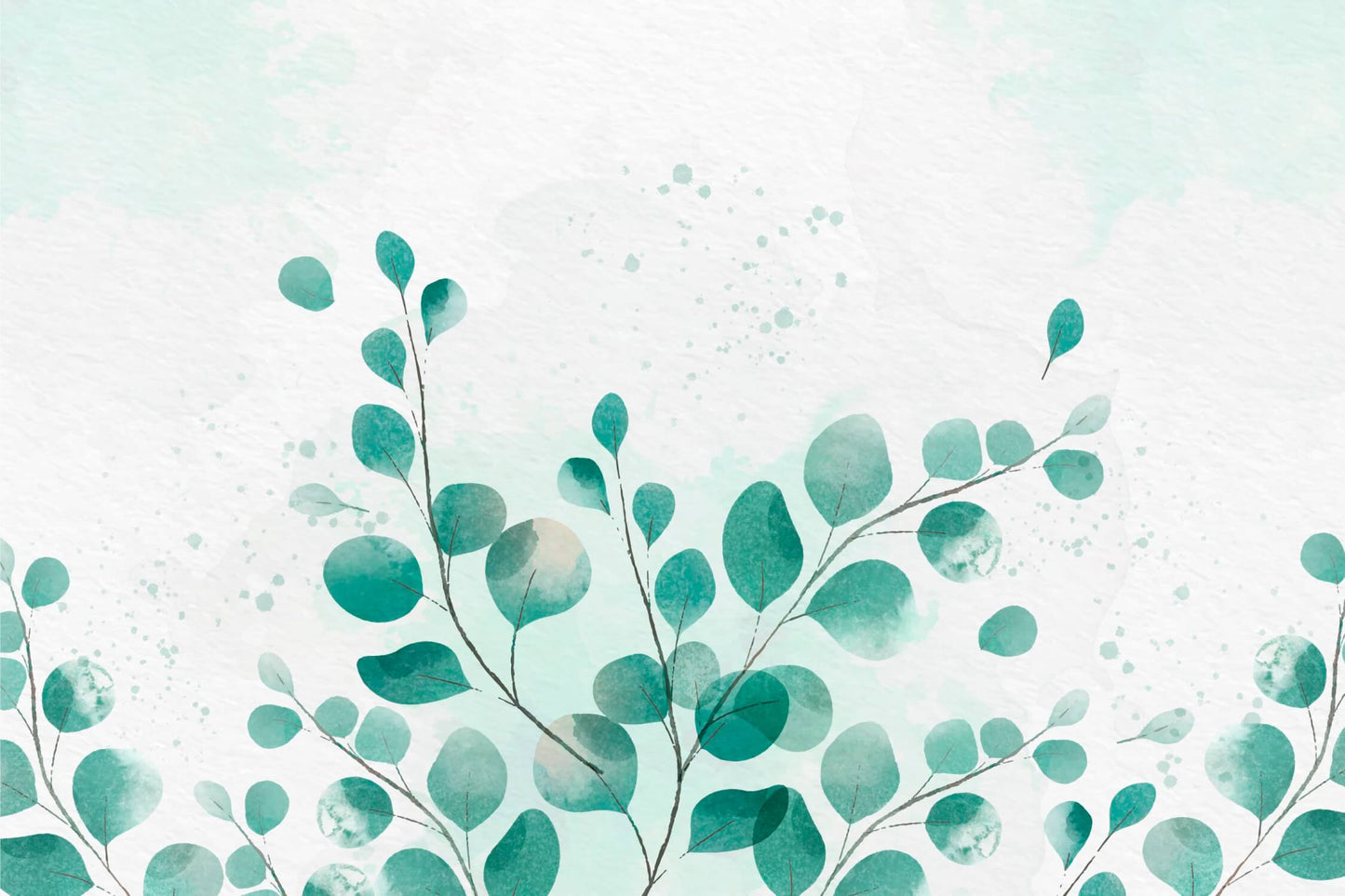 Papel pintado verde eucalipto
