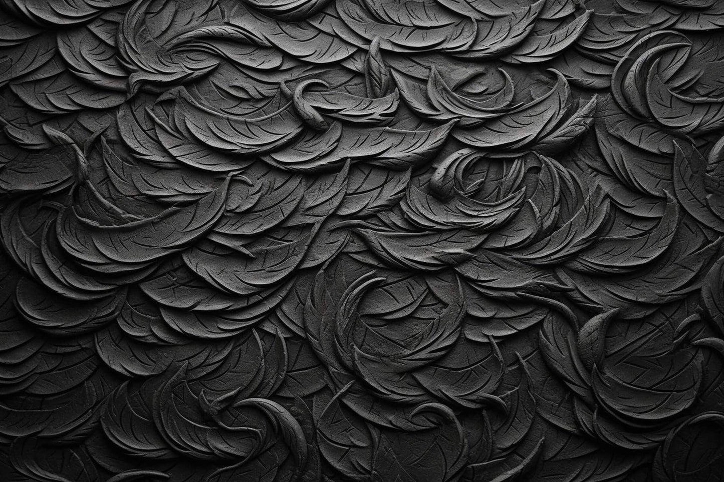 Papel pintado en relieve negro