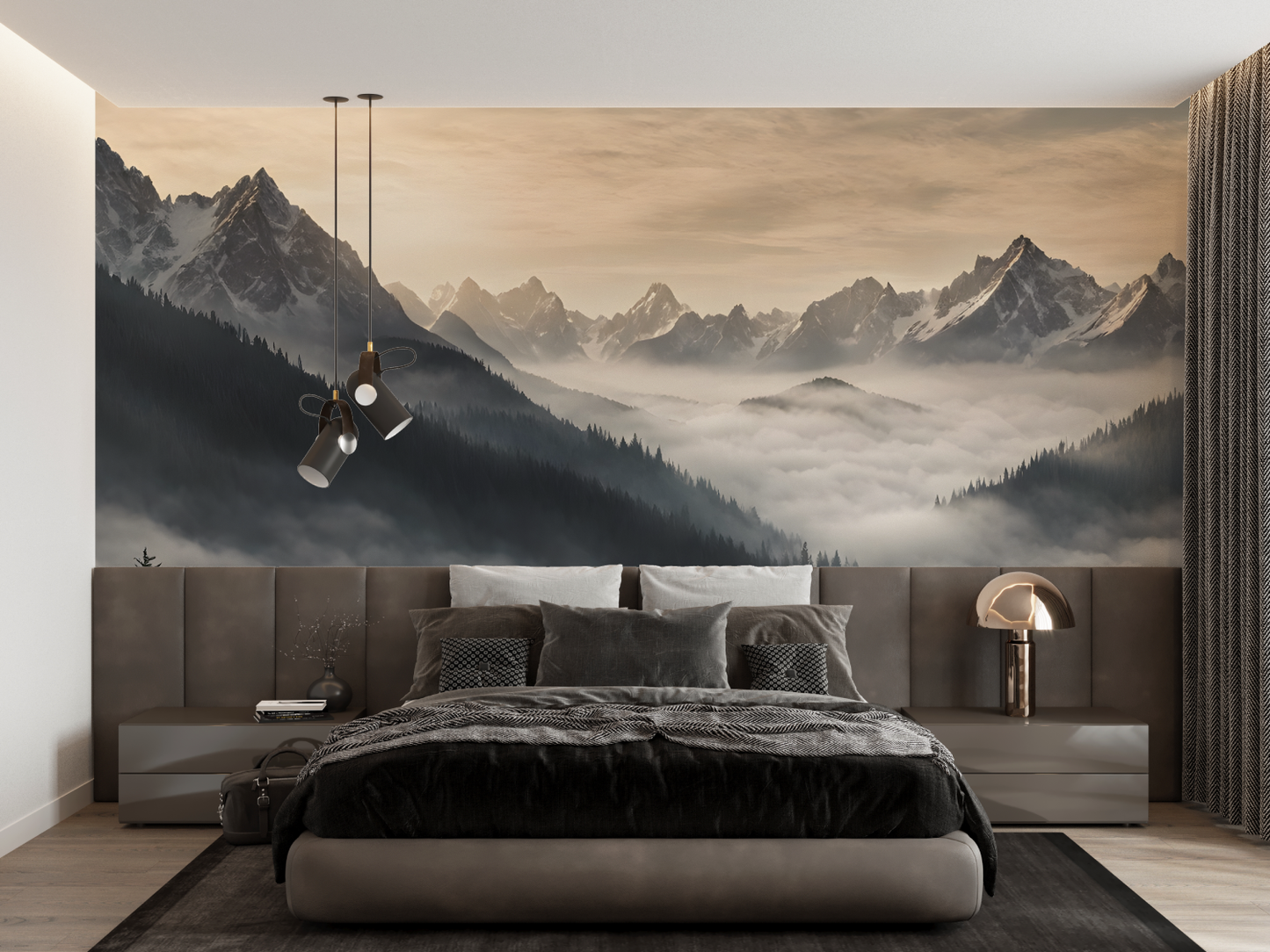 Papel pintado panorámico Mountain Mist - panorámico de moda