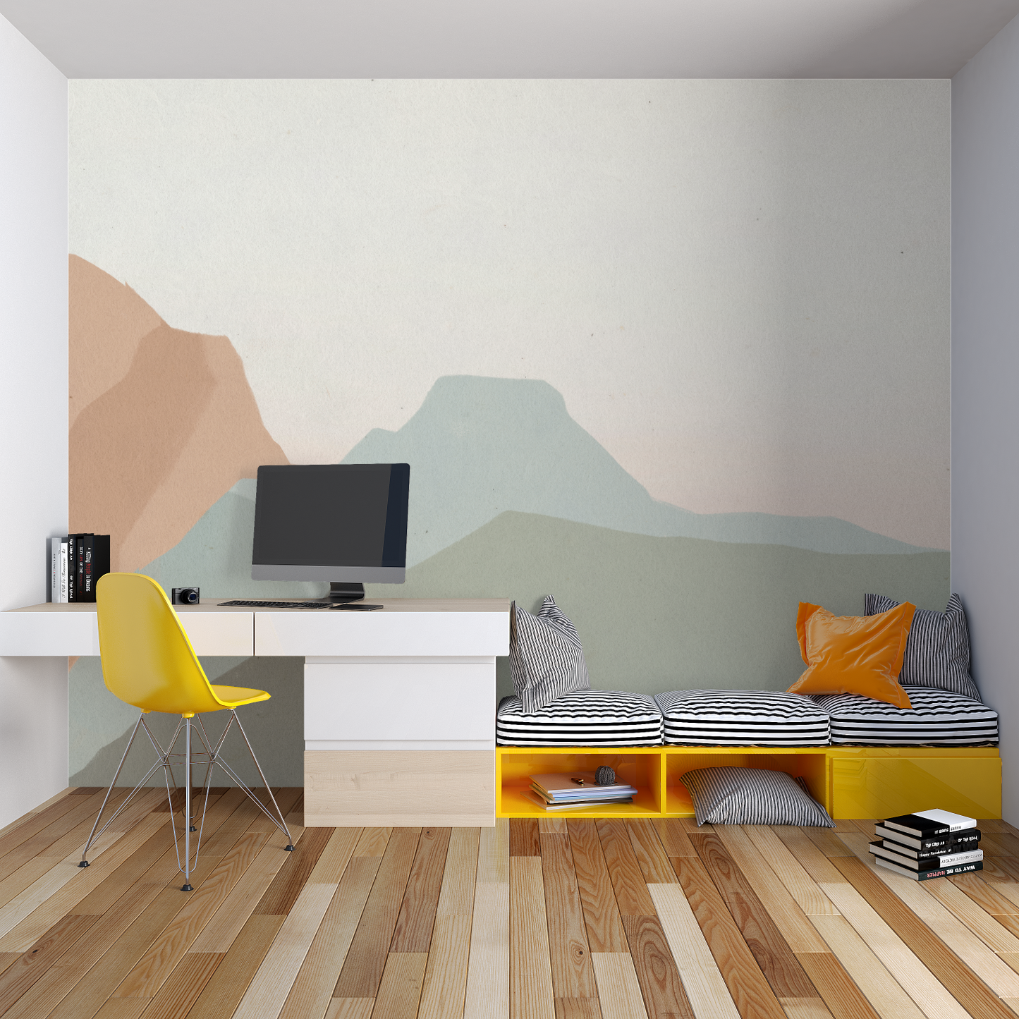 Papel pintado infantil sencillo - dormitorio del hombre araña