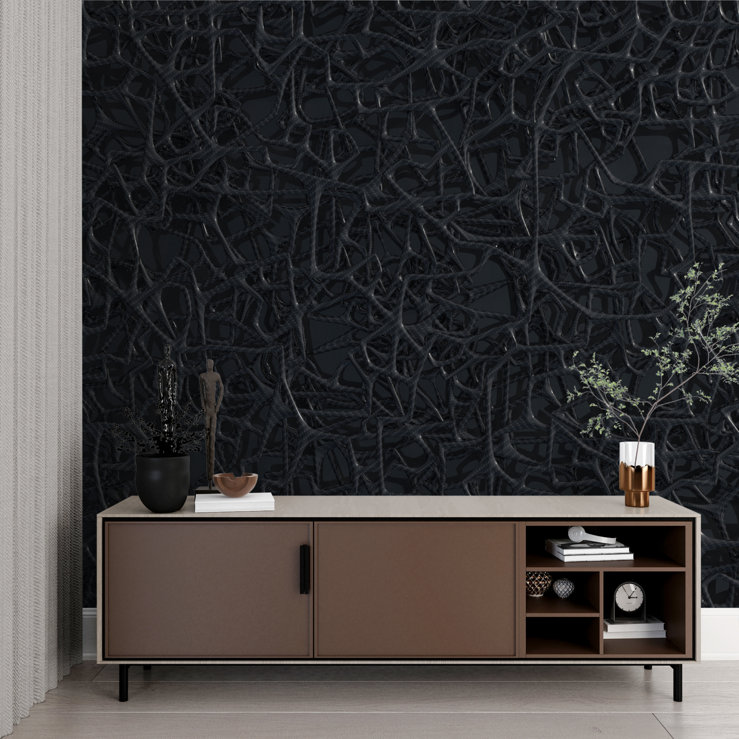 Papel pintado de cocodrilo negro - diseño