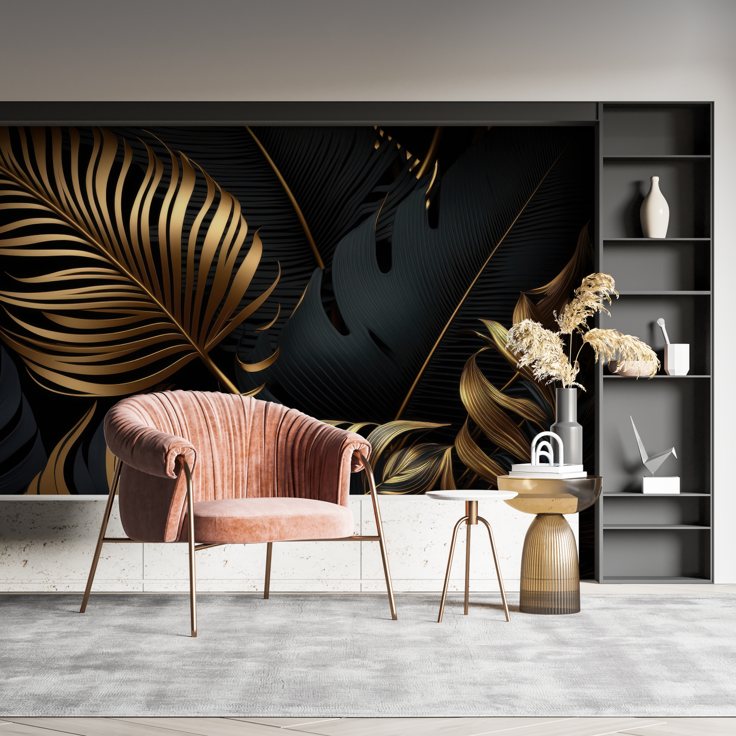 Papel pintado de pan negro y dorado - merlin leroy