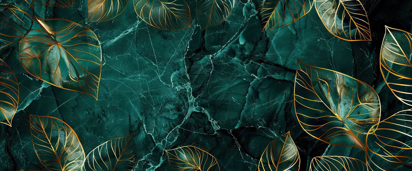 Papel pintado verde oscuro