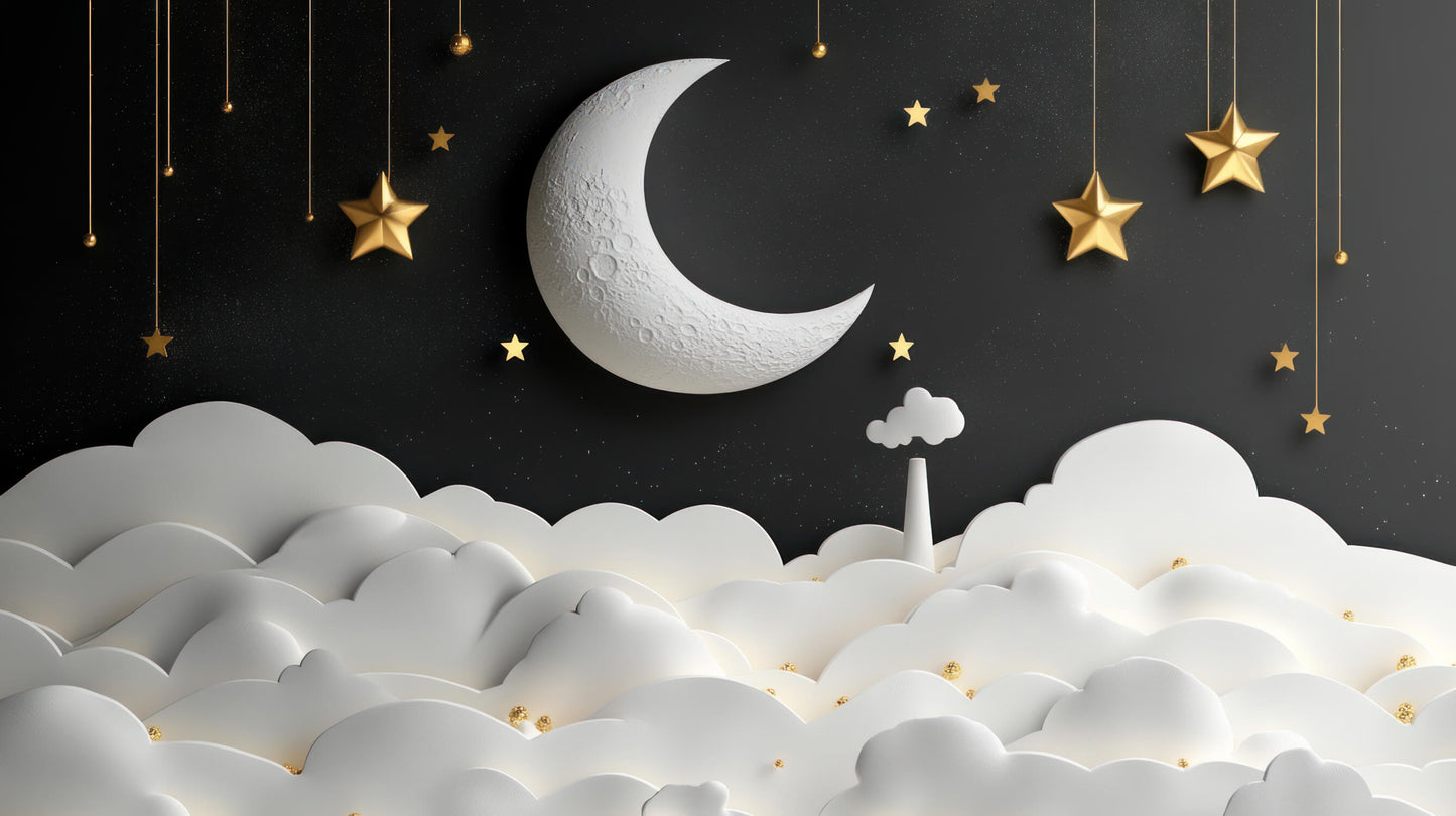 Papel pintado infantil Luna 3d