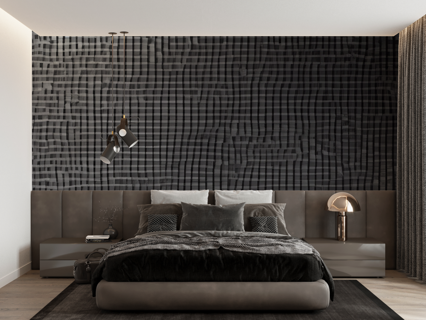 Papel pintado de cuero negro - papel pintado