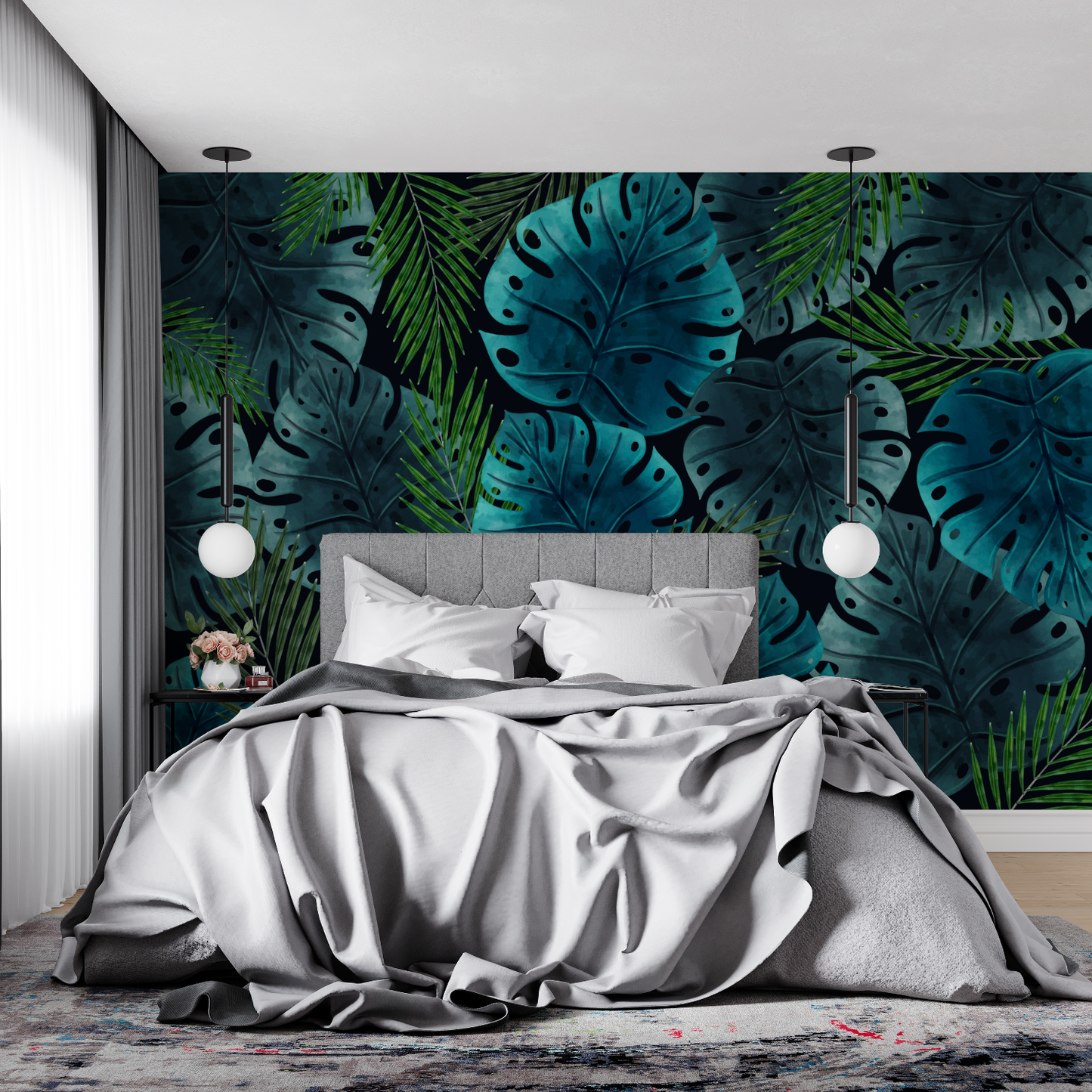 Papel pintado Selva Azul y Verde - 4murs