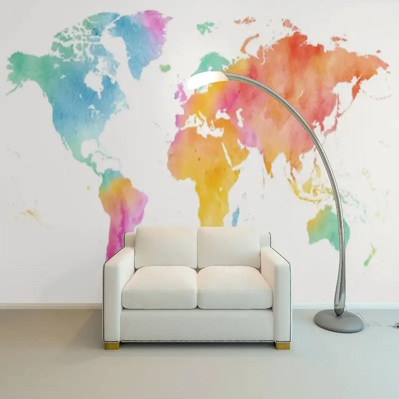 Mapa mundial del dormitorio adolescente