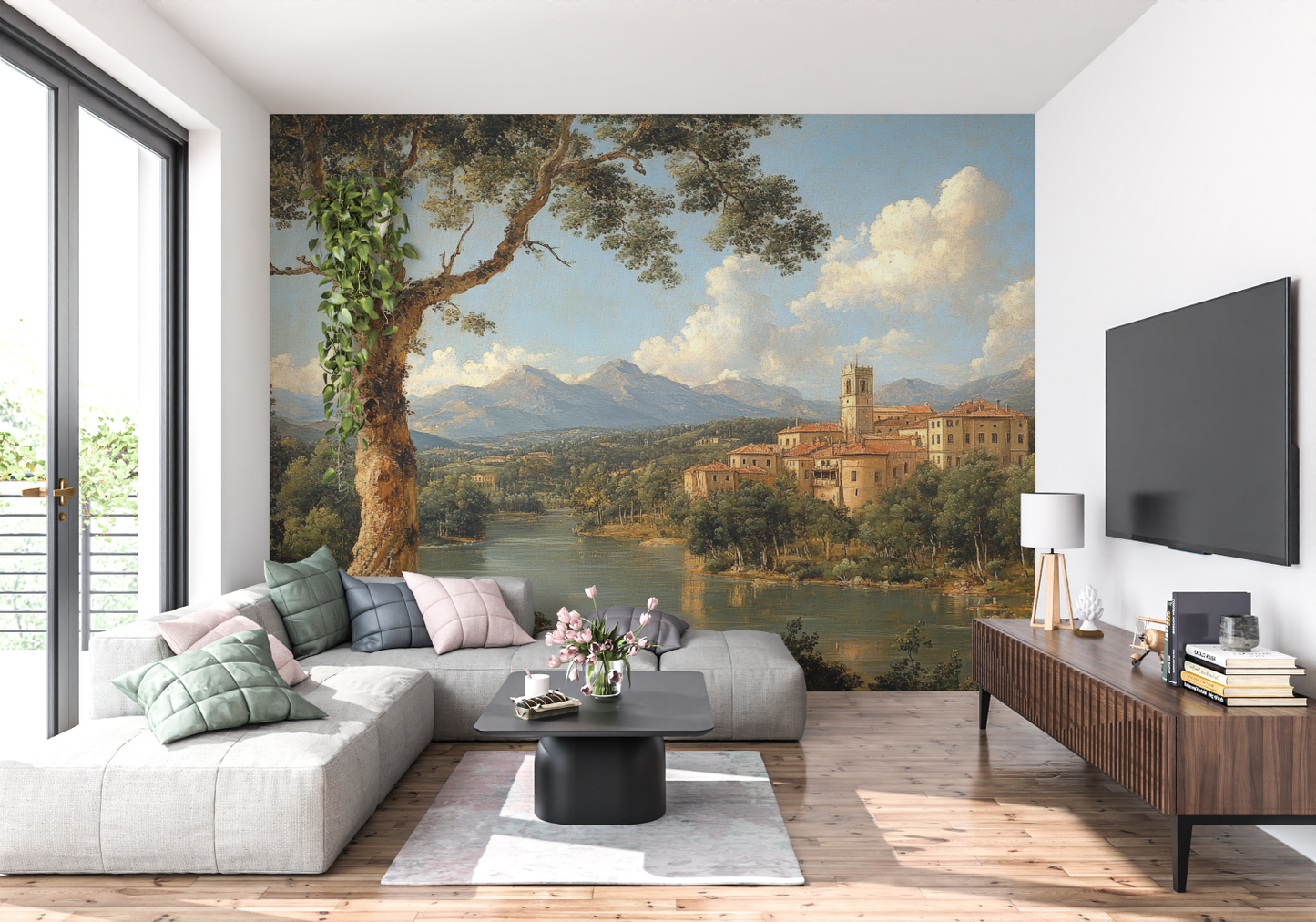 Papel pintado panorámico de paisaje italiano - pano tapestry