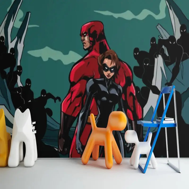 Papel Pintado de superhéroe 3D