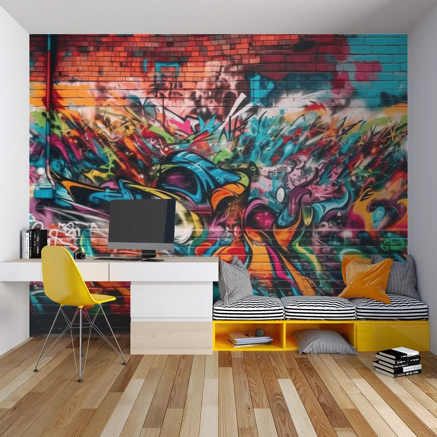 Papel Pintado para adolescentes con tema de doble héroe - dormitorio de spiderman