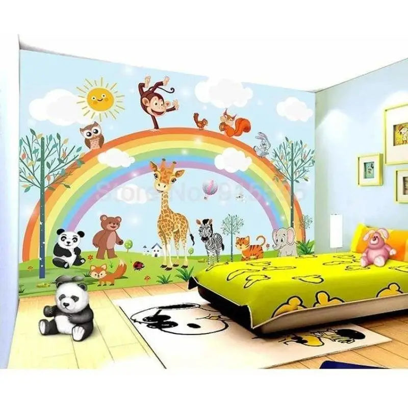 Papel pintado del dormitorio del arco iris