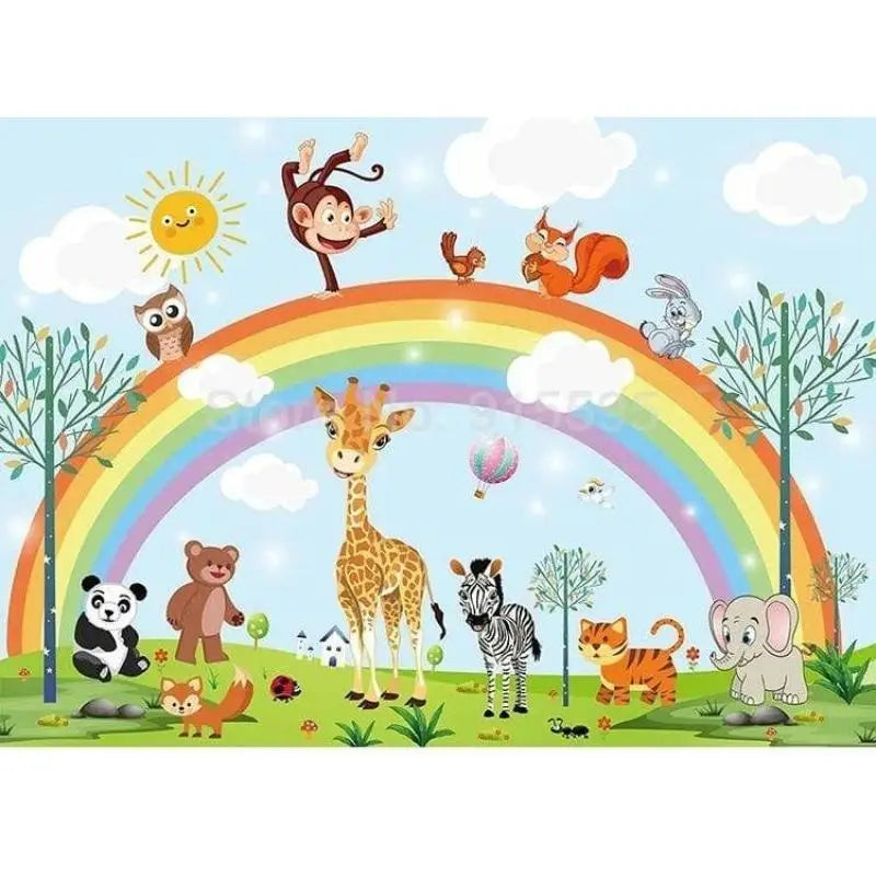 Papel pintado del dormitorio del arco iris