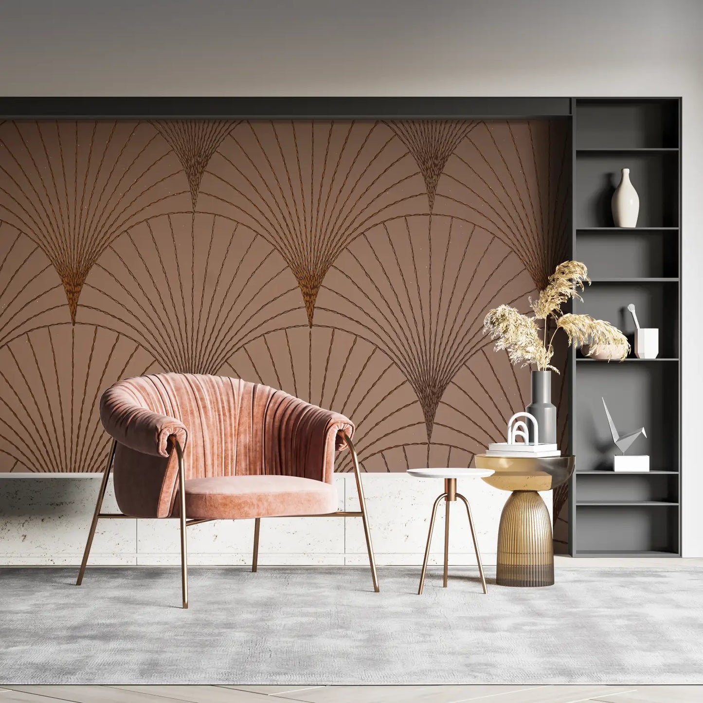 Papel pintado con estampado de terracota - merlin leroy
