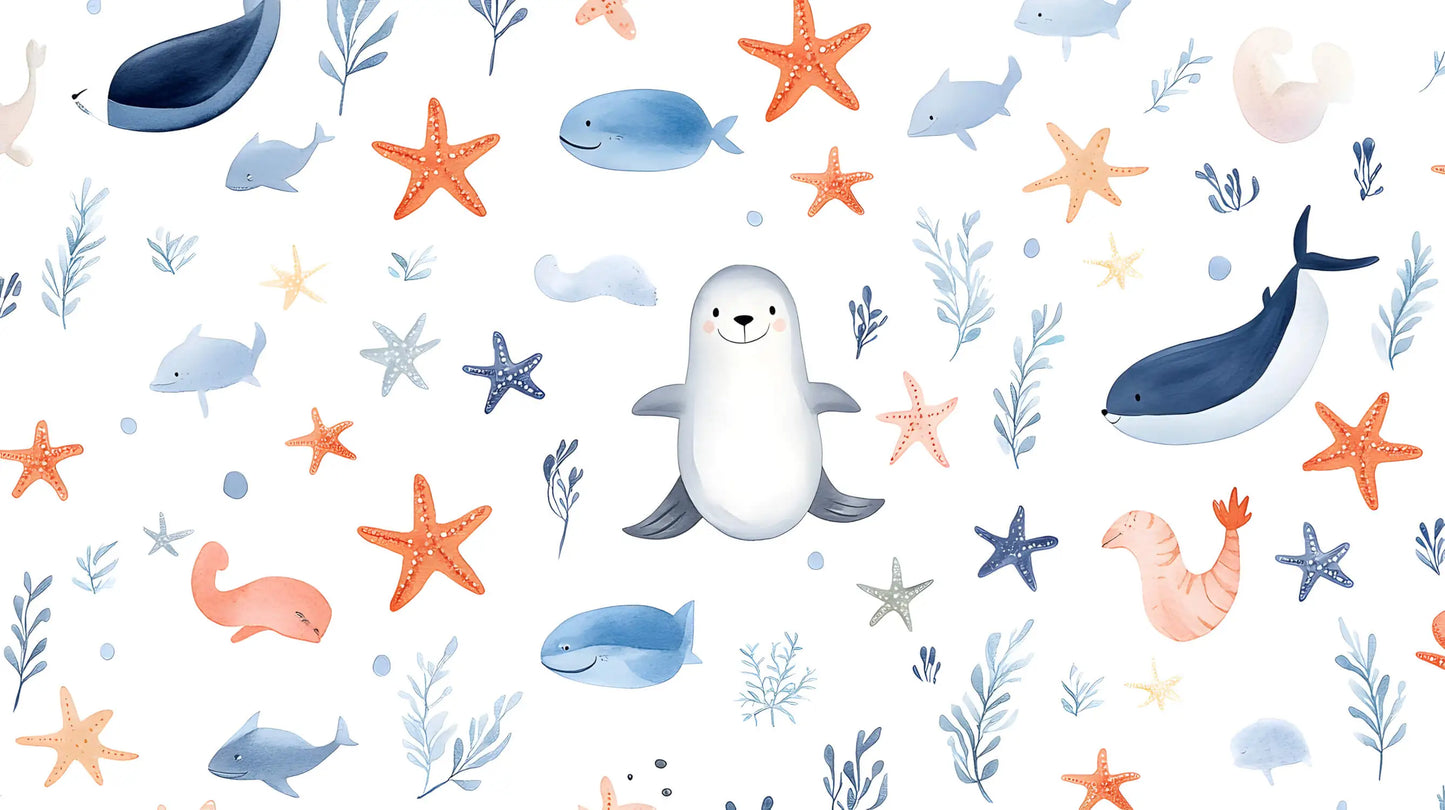 Papel Pintado De Océano Bebé