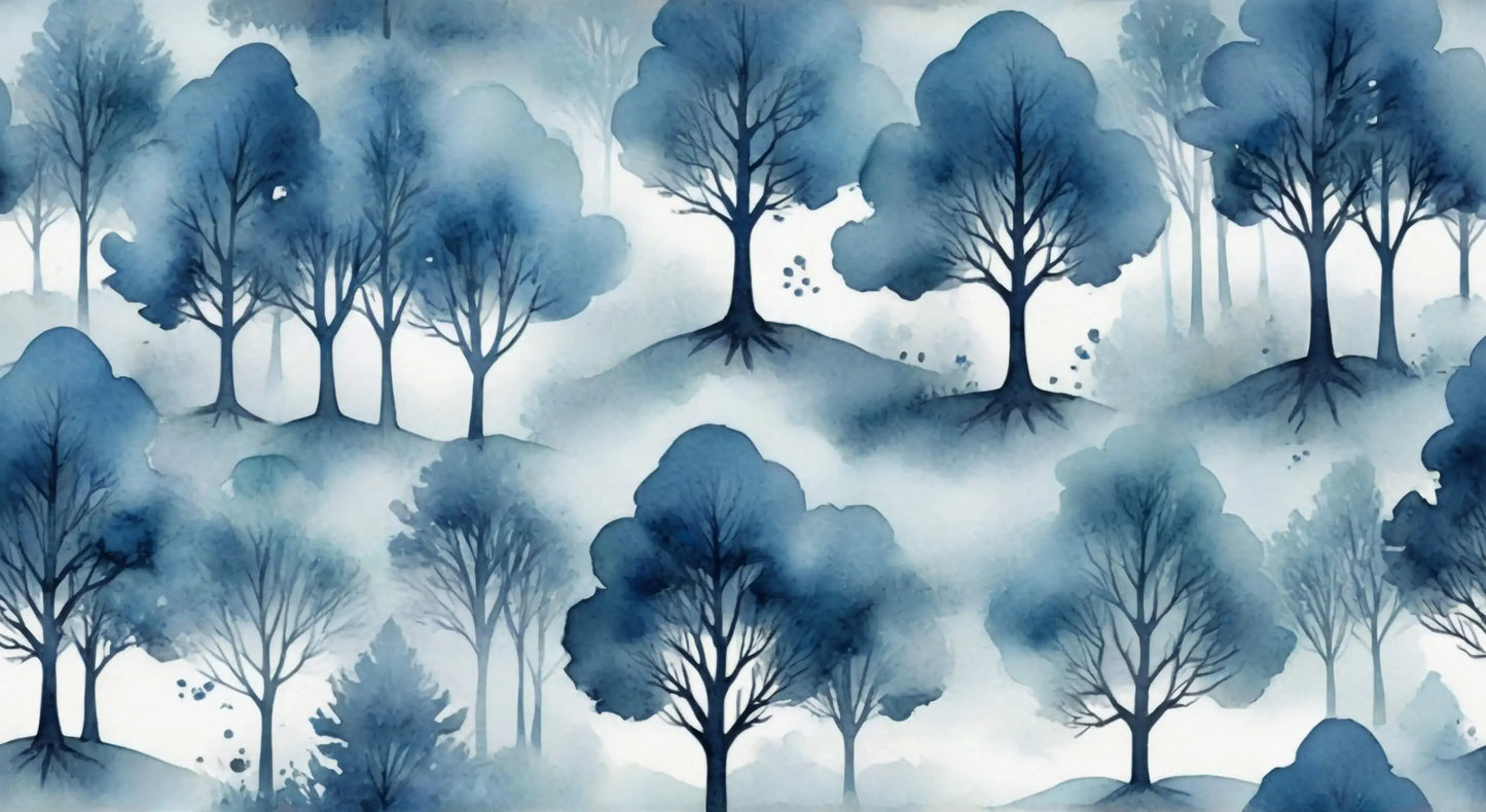 Papel pintado azul y gris