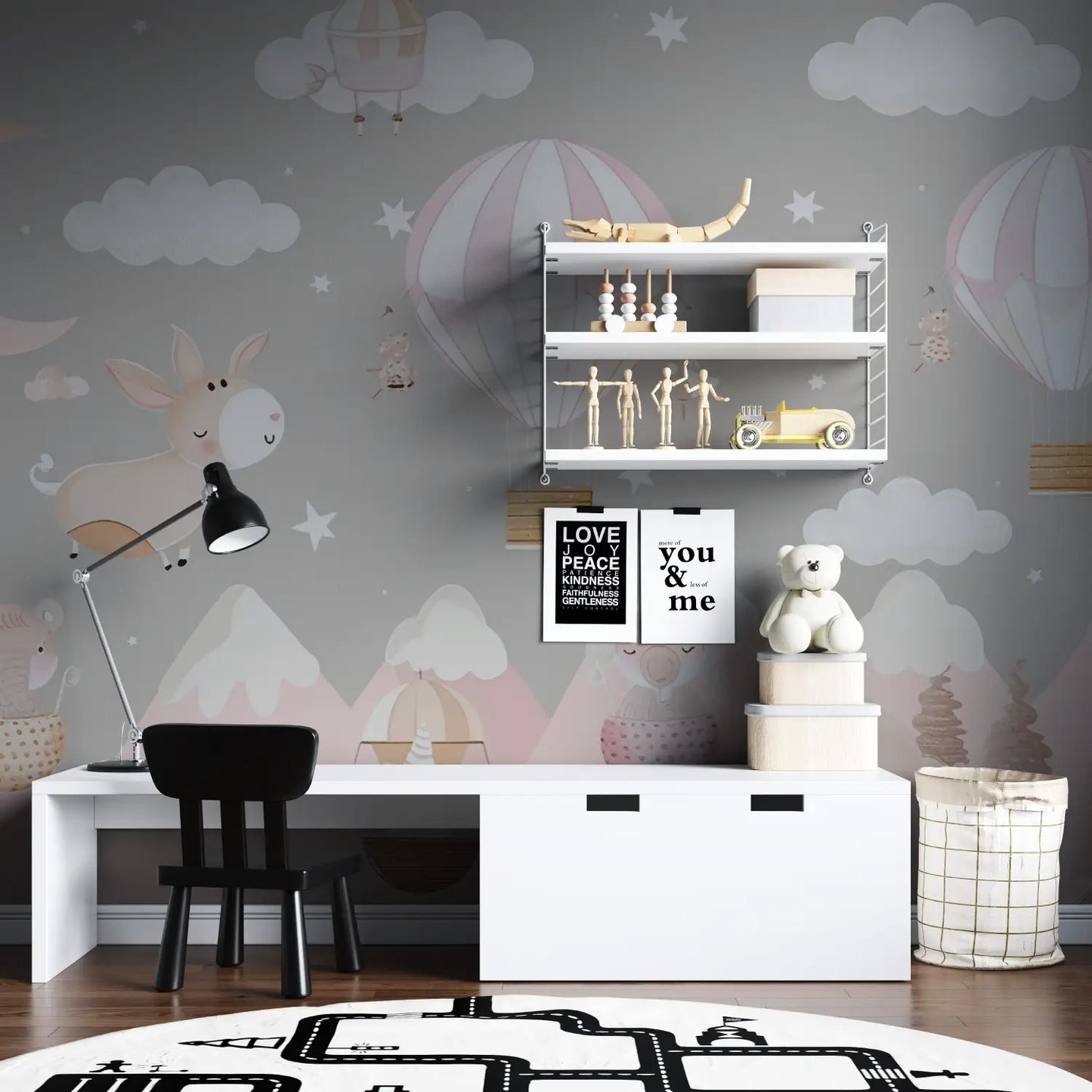 Papel pintado para dormitorio infantil de niñas - dormitorio de niño