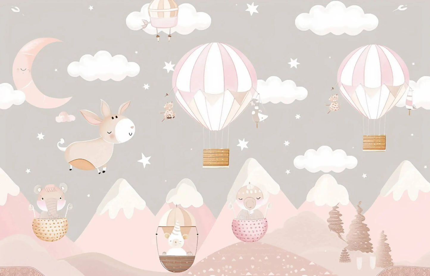Papel pintado habitación infantil para niñas