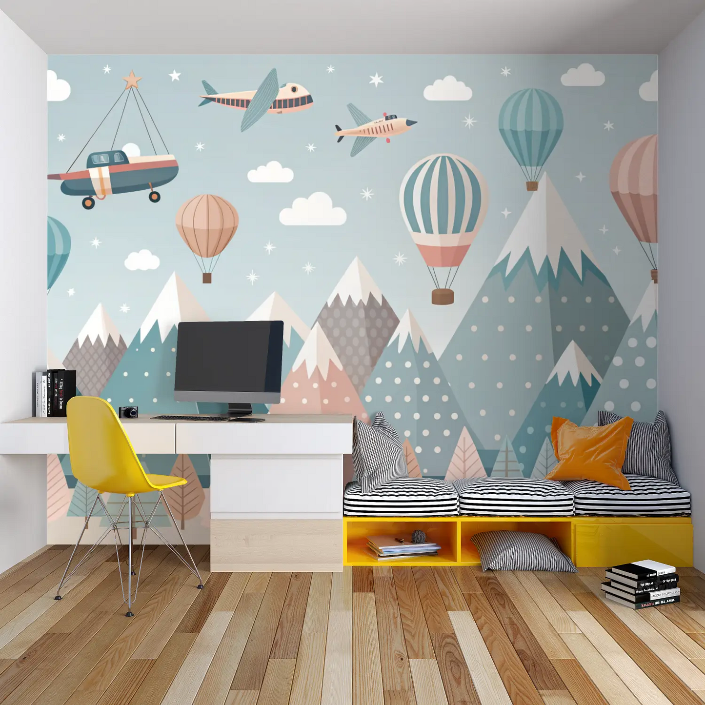 Papel pintado para dormitorio infantil de niño - dormitorio de spiderman