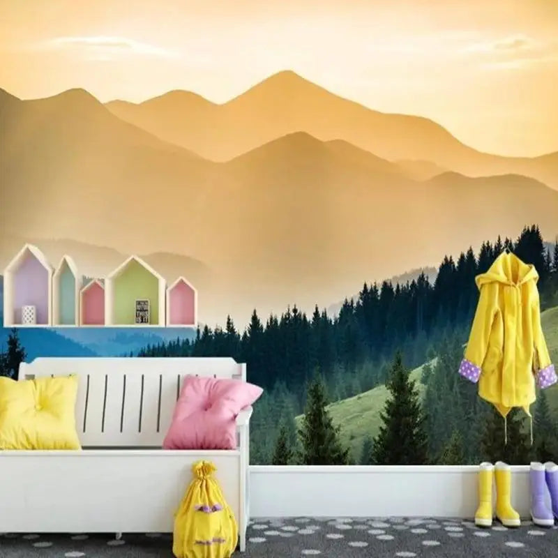 Papel pintado dormitorio niño 4 paredes
