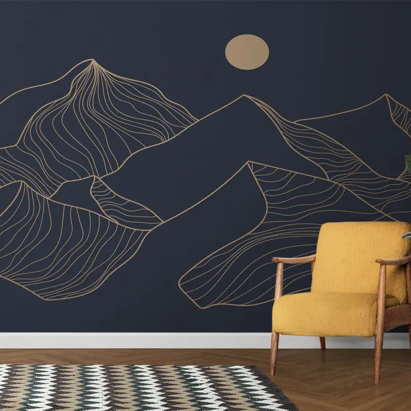 Papel pintado de dormitorio de montaña