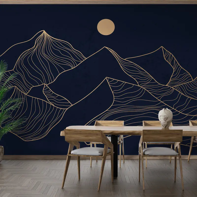 Papel pintado de dormitorio de montaña