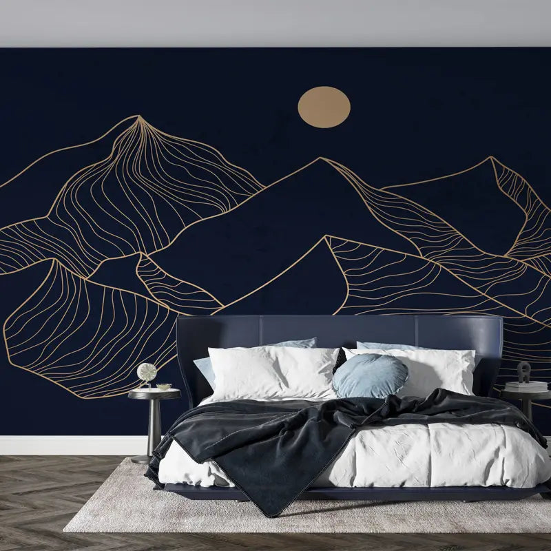 Papel pintado de dormitorio de montaña