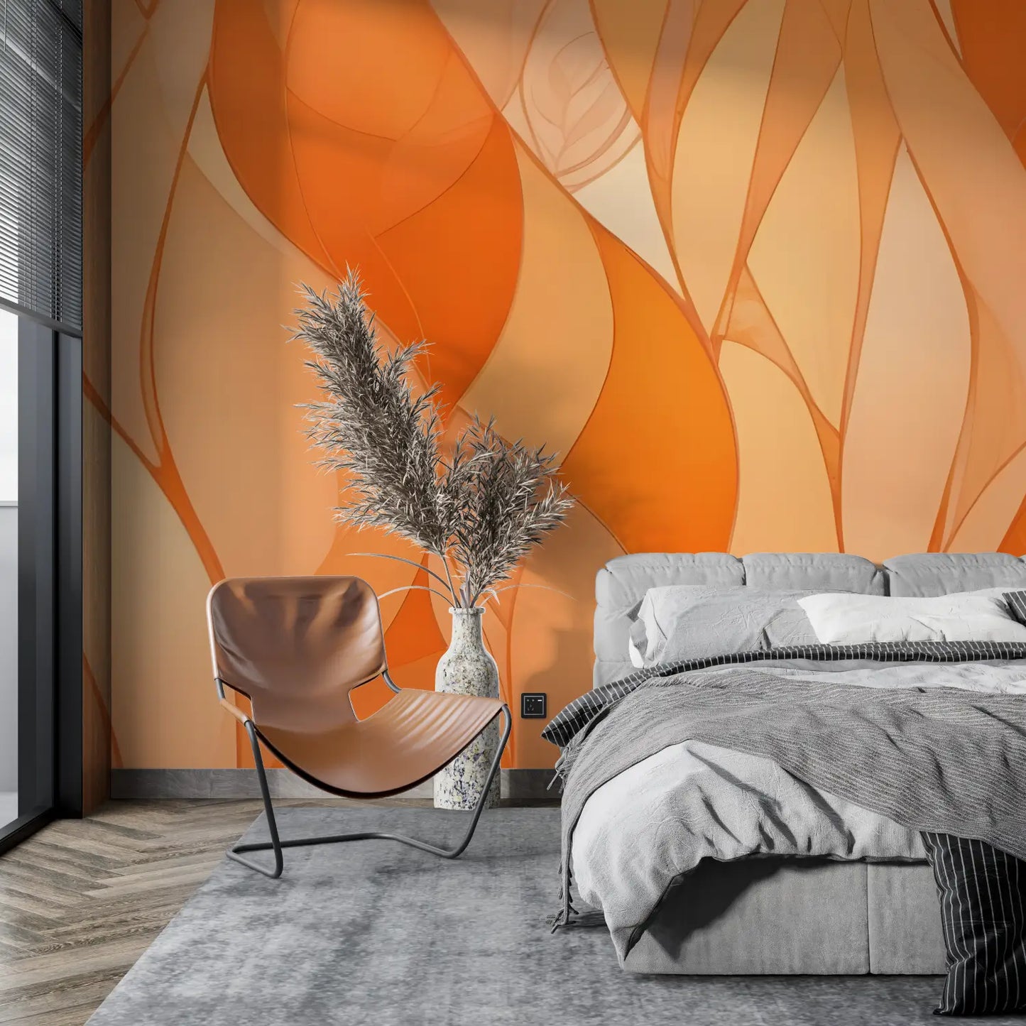 Papel pintado Color Naranja - 4murs