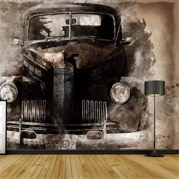 Papel pintado decorativo de estilo industrial