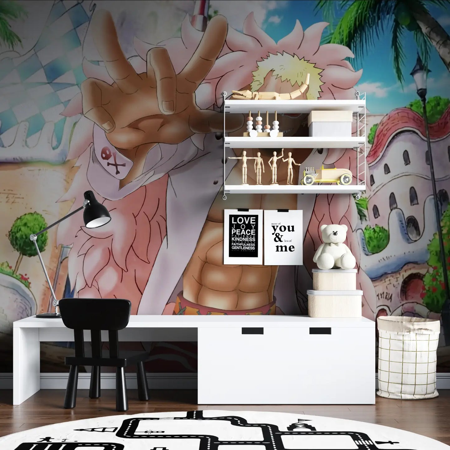 Papel pintado Doflamingo - dormitorio del hombre araña