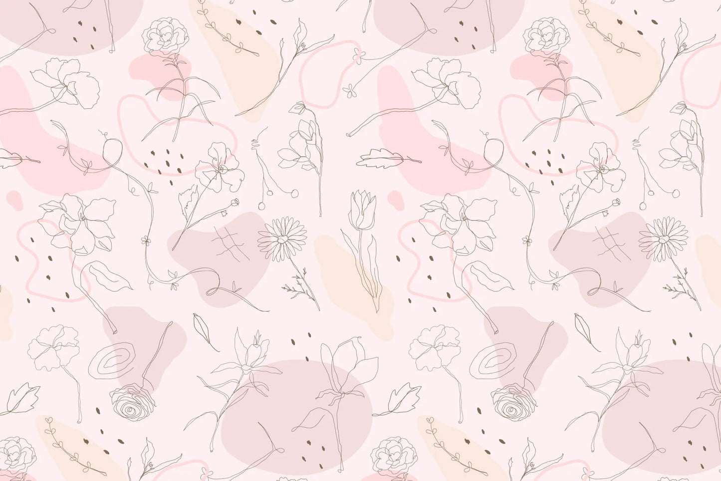Papel pintado infantil Diseño de flores