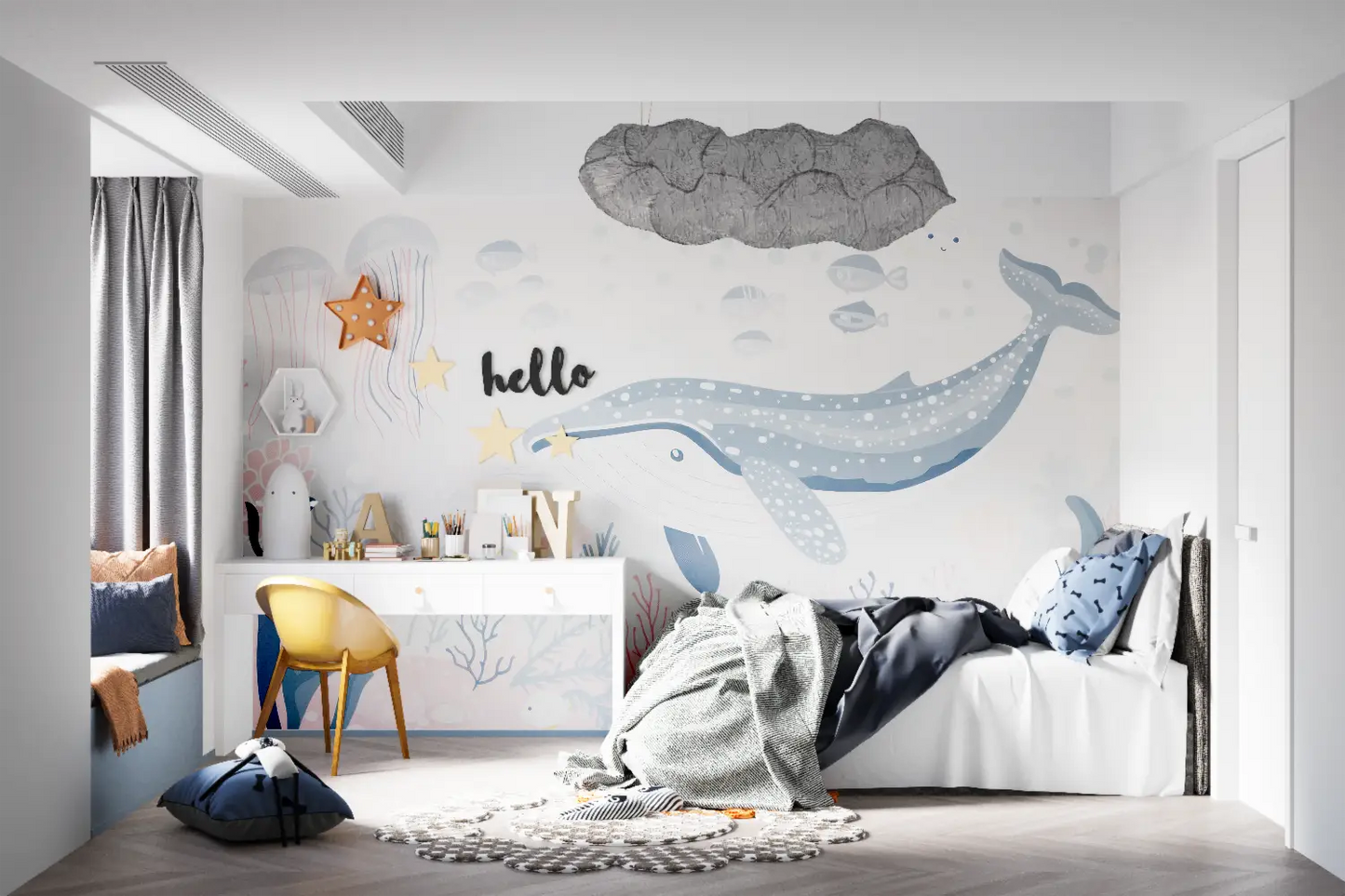 Papel pintado infantil Océano - héroe manga