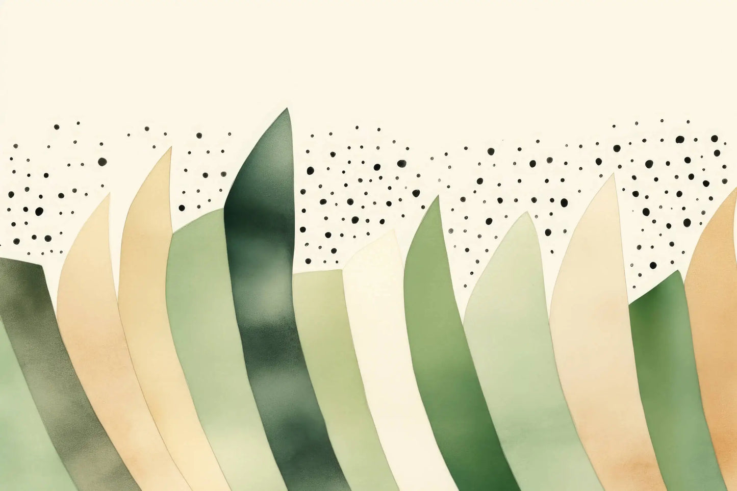 Papel pintado infantil verde salvia