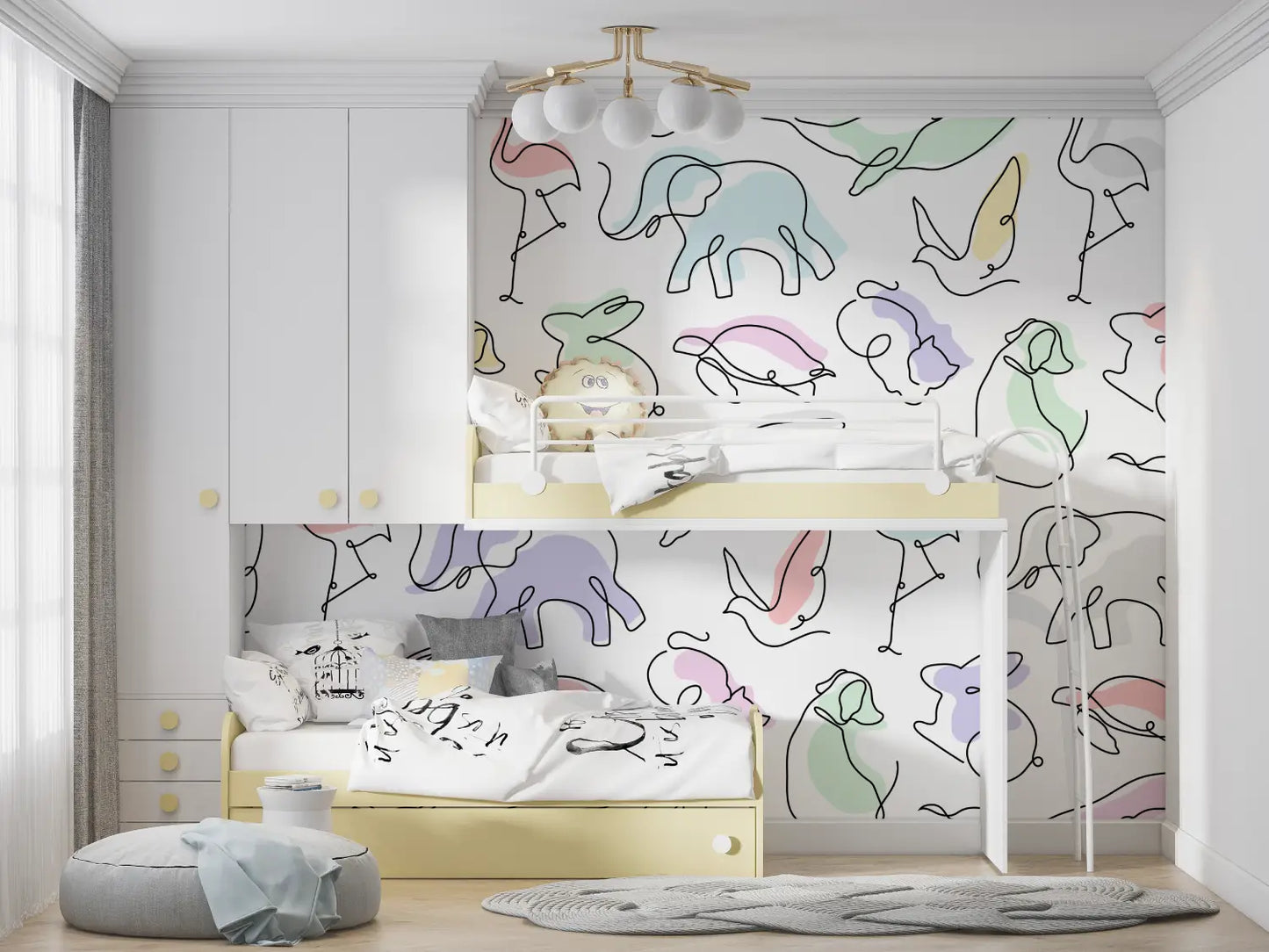 Papel pintado infantil - panorámico anime