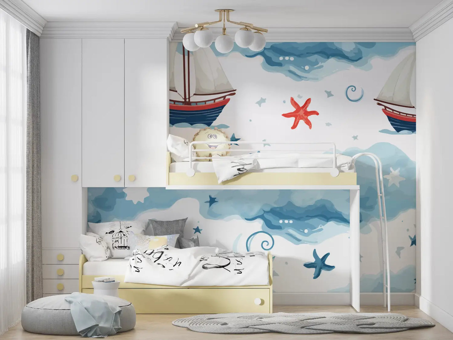 Papel Pintado de barco para niños - pano anime