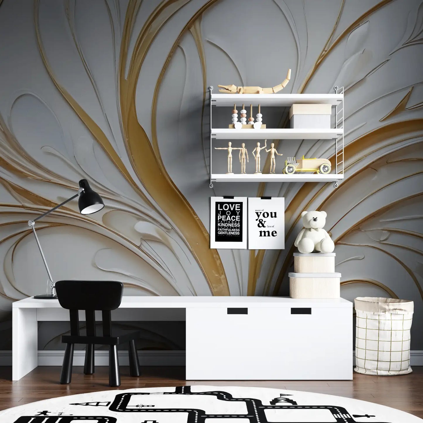 Papel pintado infantil de lujo - dormitorio del hombre araña