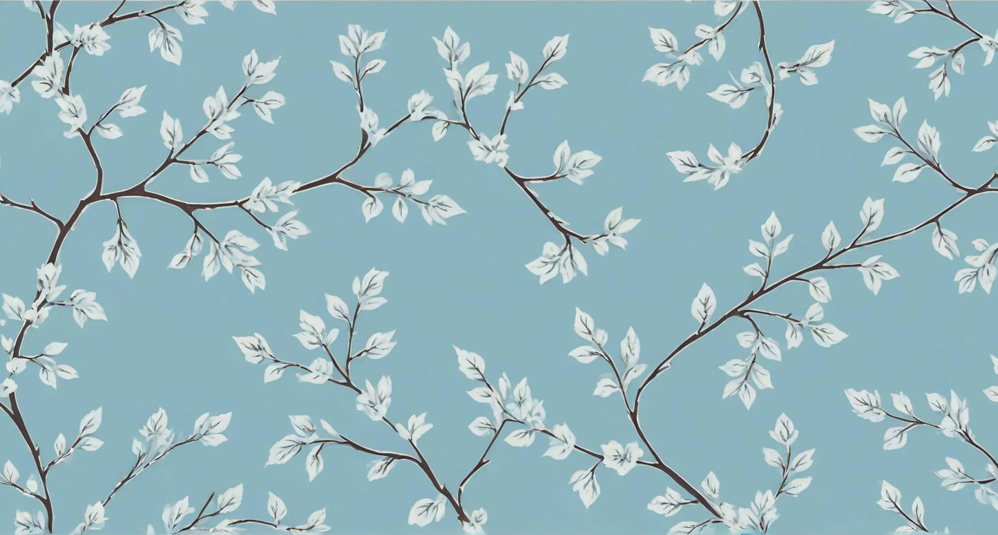 Papel pintado gris y azul