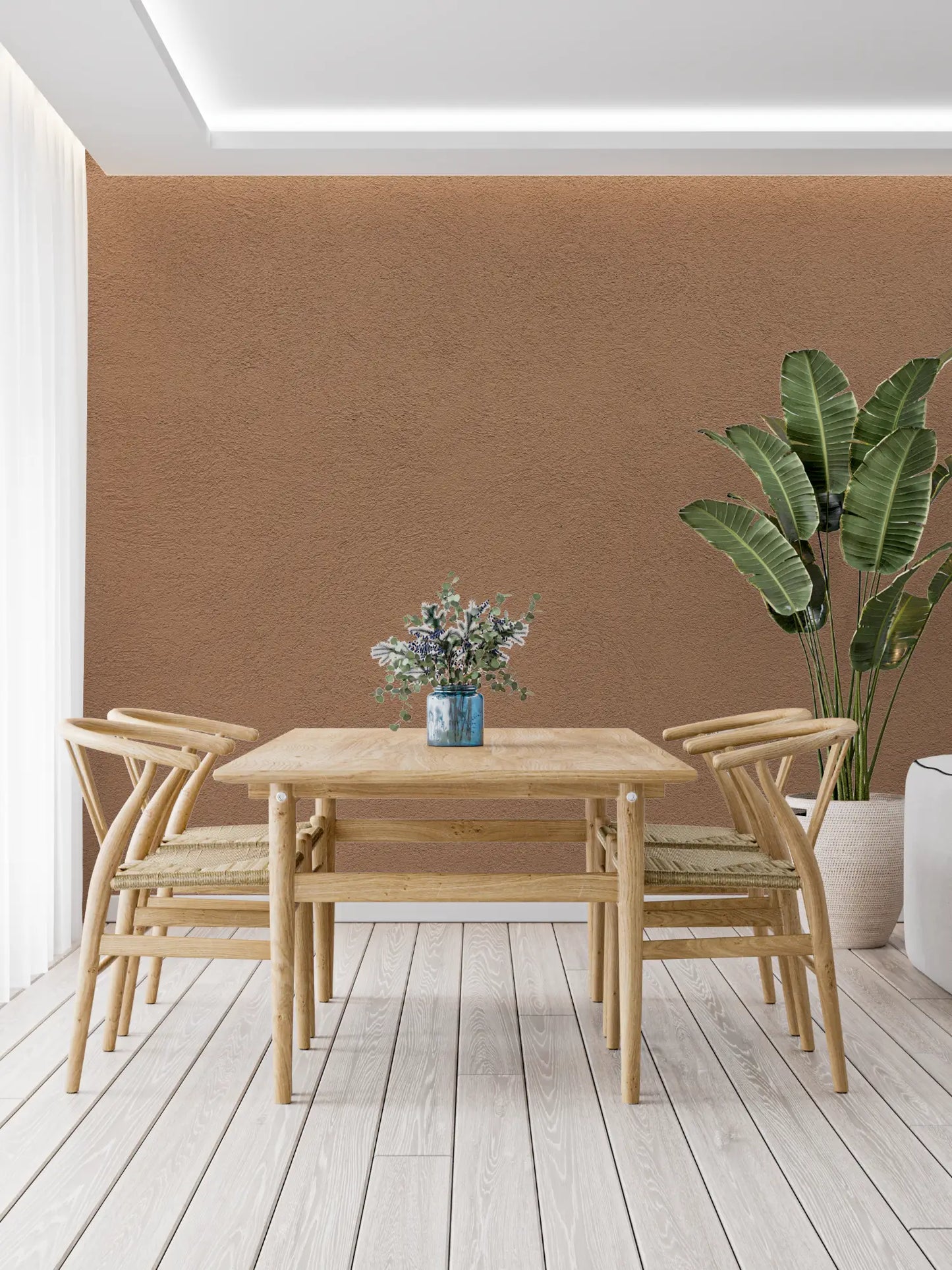 Papel pintado no tejido de terracota - papel pintado