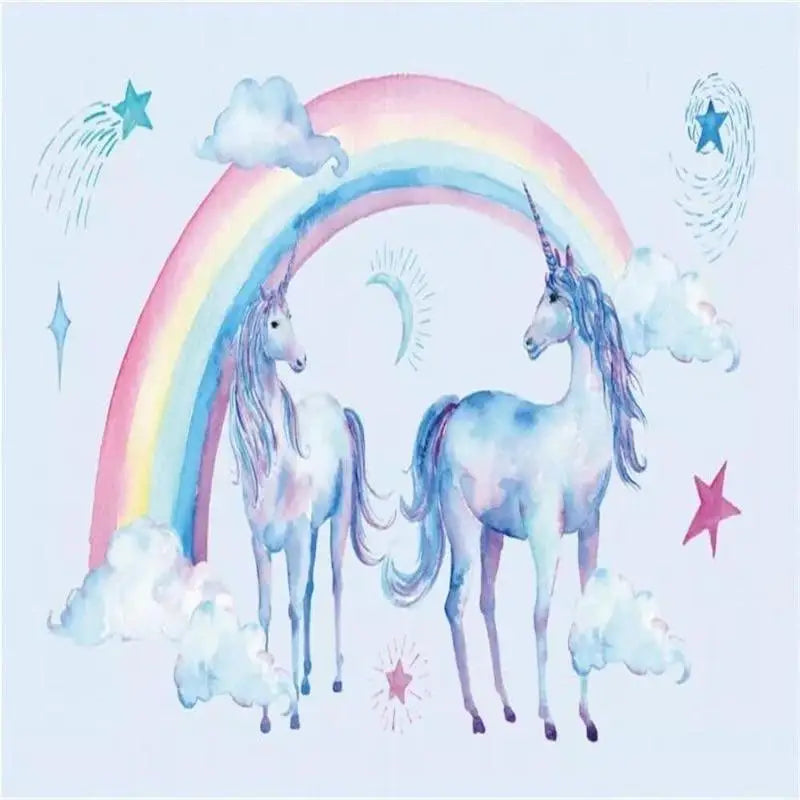 Papel Pintado de unicornio arcoiris