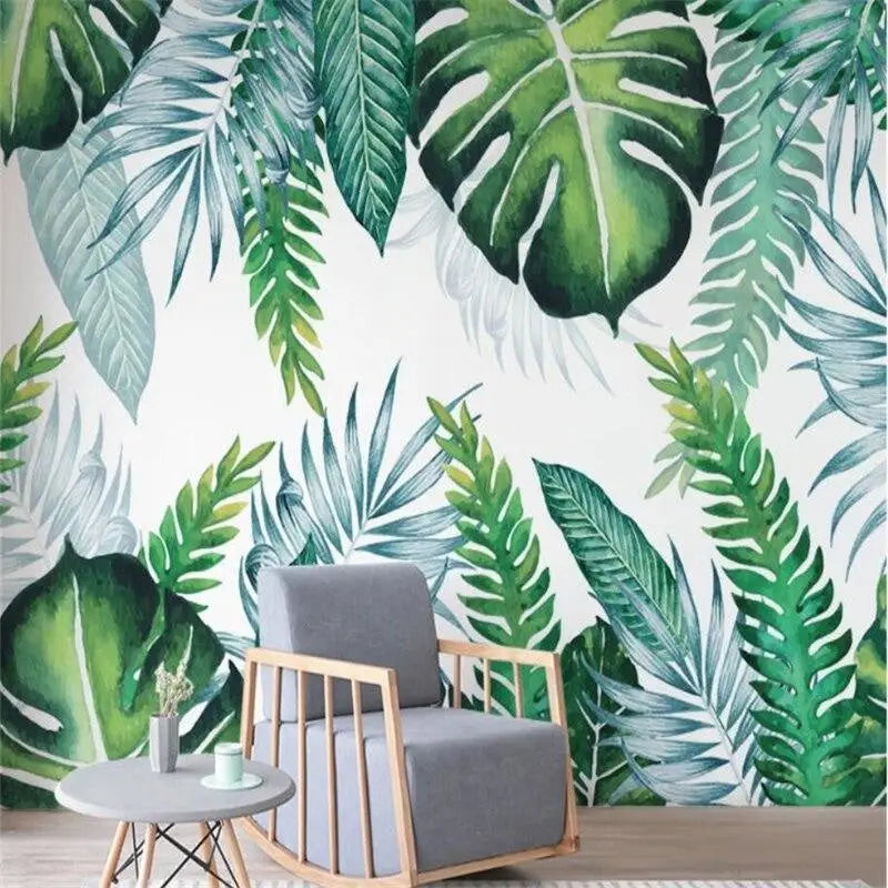 Papel pintado con estampado de jungla