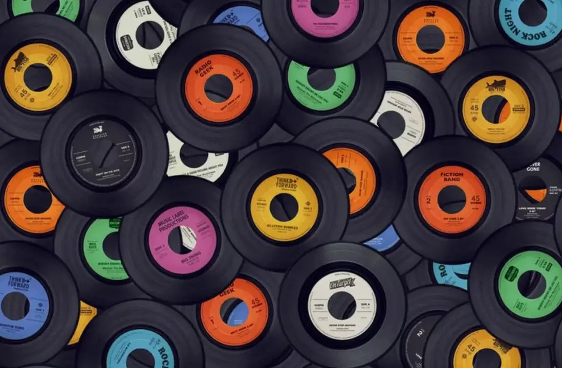 Papel Pintado de música de discos de vinilo