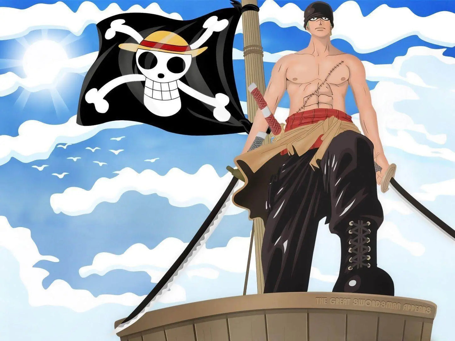 Papel Pintado de bandera pirata de anime de One Piece